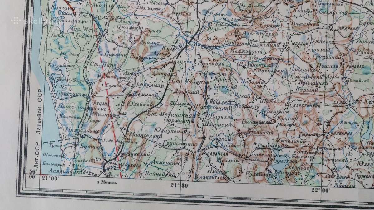 1940 m. Lietuvos žemėlapis - nuotraukos Nr. 9