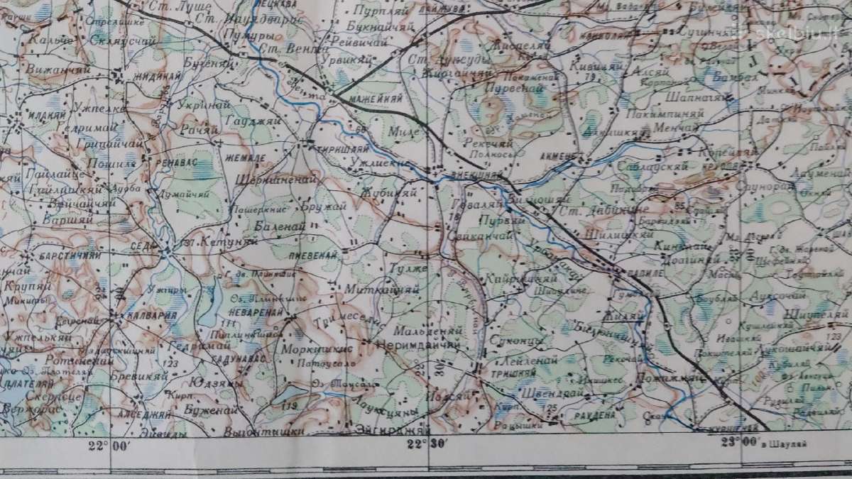 1940 m. Lietuvos žemėlapis - nuotraukos Nr. 10