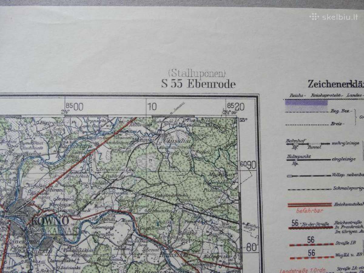 1940 m. Lietuvos žemėlapis - nuotraukos Nr. 15