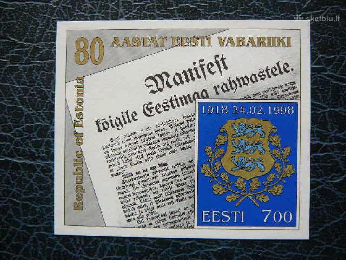 Deklaracija Estija 1998 Mnh es317s