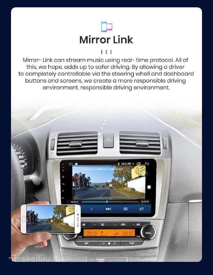 Toyota Avensis 2008-2015 android multimedija - nuotraukos Nr. 10