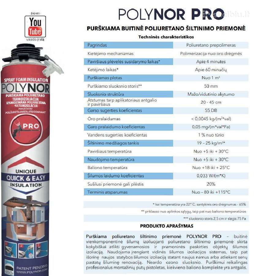 Polynor pro poliuretano putos - nuotraukos Nr. 6