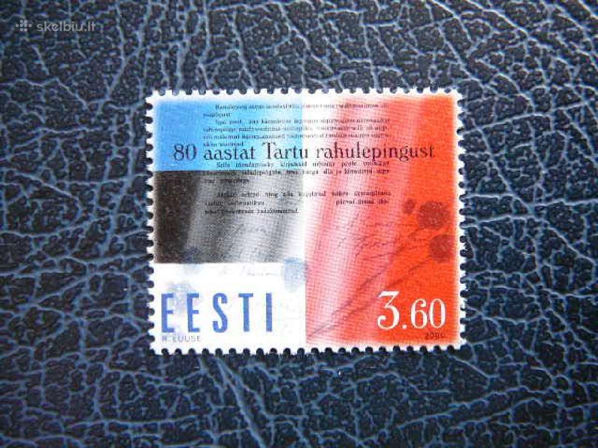 Tartu taikos sutartis Estija 2000 Mnh es364s