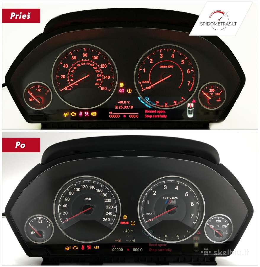 Spidometrų perdarymas Mph į km/h - nuotraukos Nr. 10