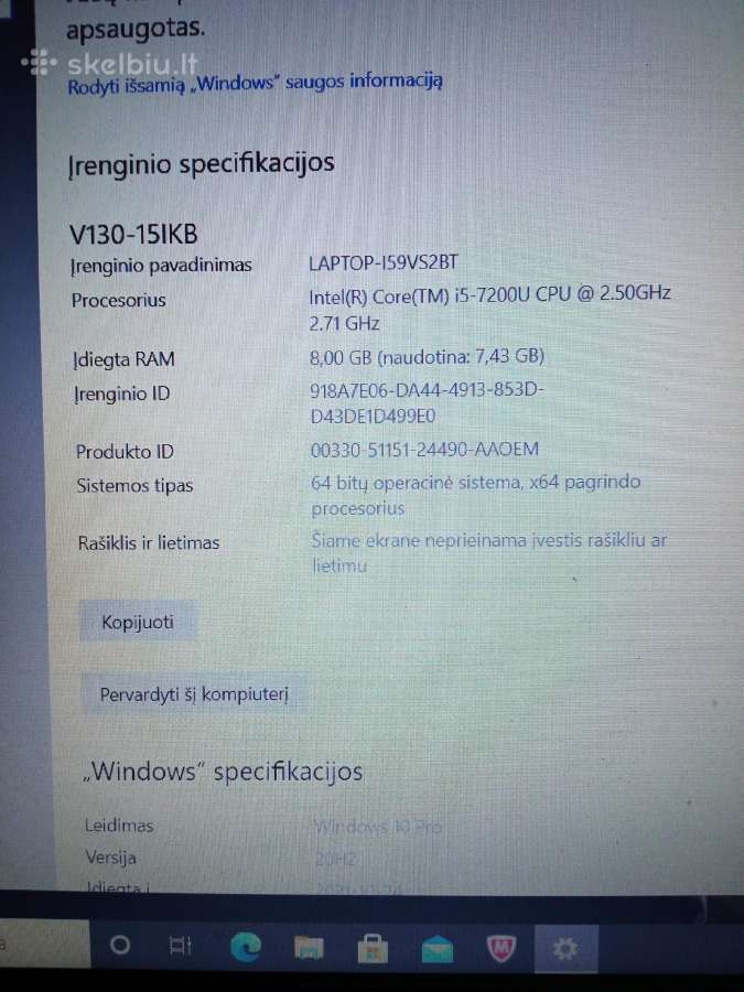 Lenovo laptopas - nuotraukos Nr. 3