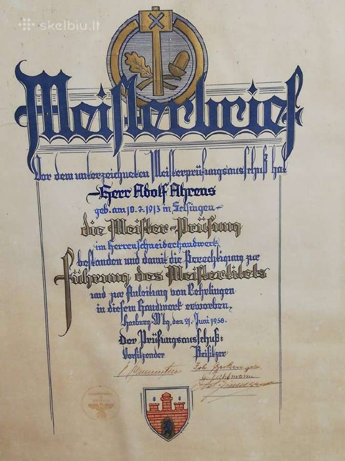Ww2 vokiskas dokumentas - nuotraukos Nr. 2