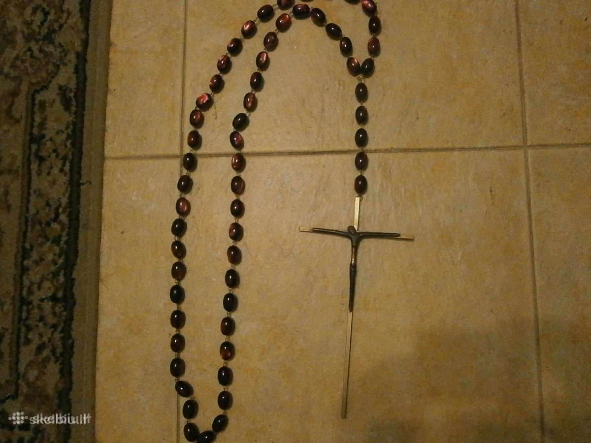 Didelis itališkas rožančius 104 cm, kryžius 25 cm - nuotraukos Nr. 3