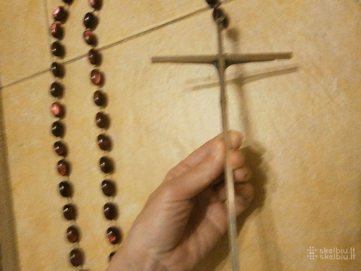 Didelis itališkas rožančius 104 cm, kryžius 25 cm