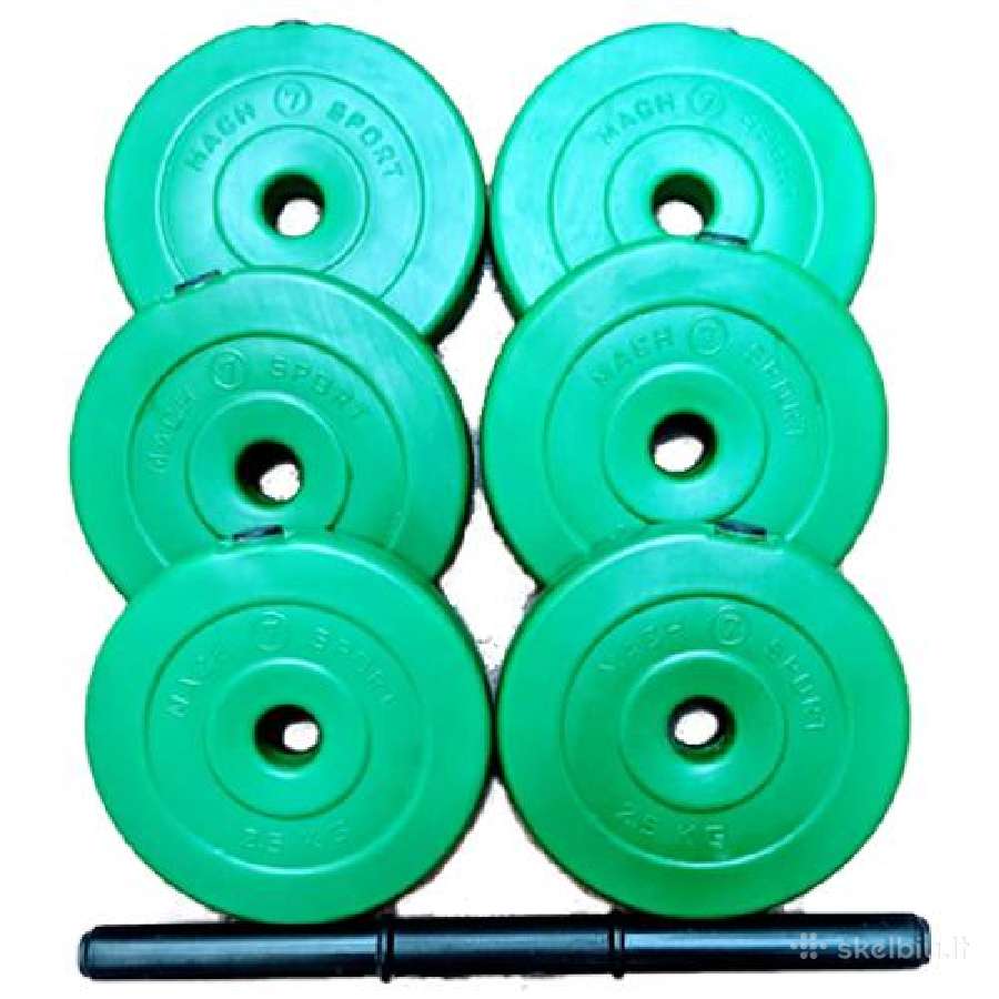 Reguliuojamo svorio hantelių rinkinys 30kg (30mm) - nuotraukos Nr. 4