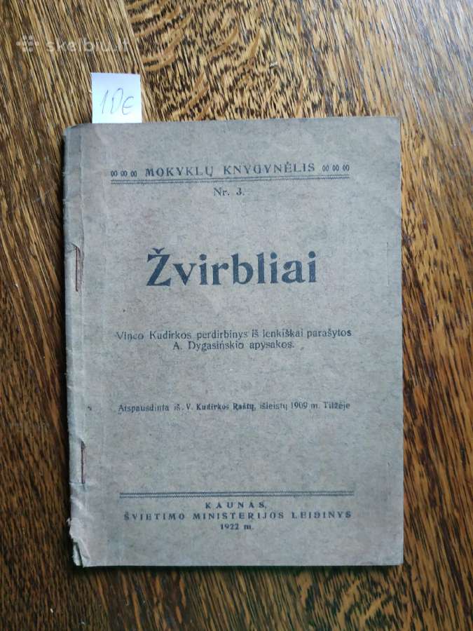 1922 m. V.kudirkos apysaka "Žvirbliai'