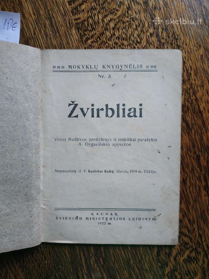 1922 m. V.kudirkos apysaka "Žvirbliai' - nuotraukos Nr. 2