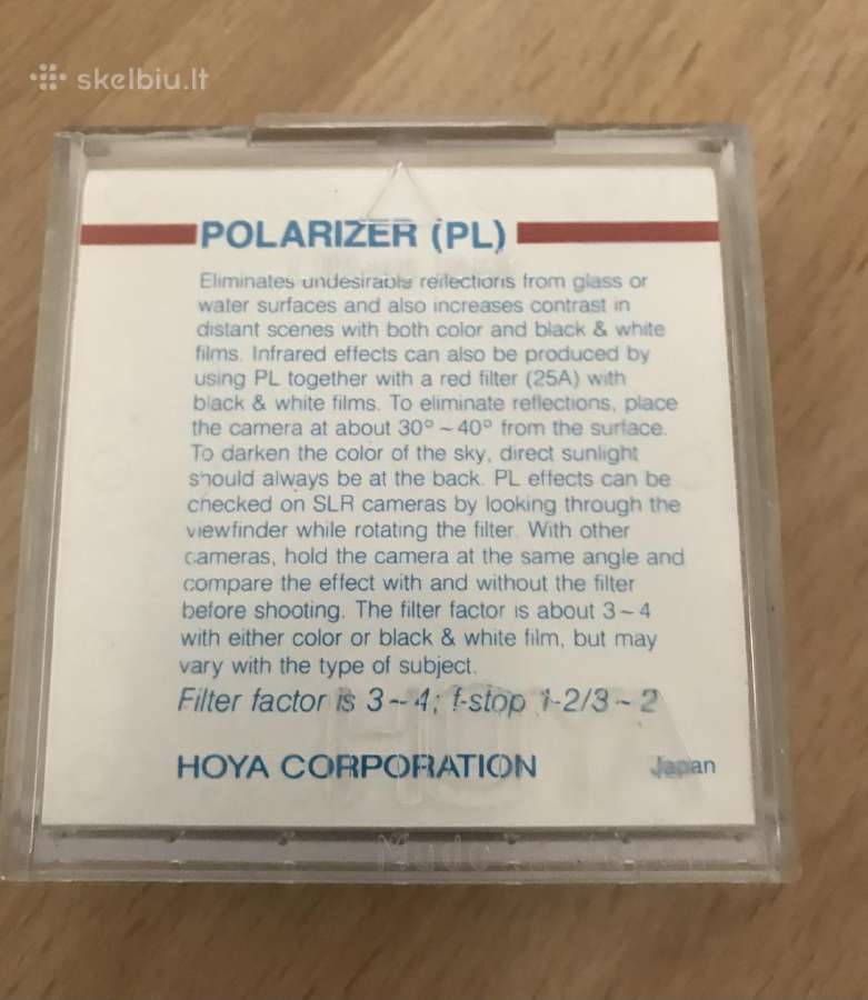 Hoya Pl 55 mm. filtras - nuotraukos Nr. 4