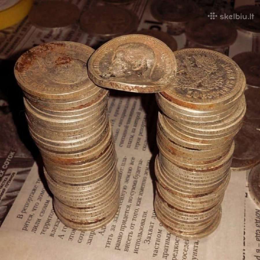 Perku carines Rusijos sidabrines monetas