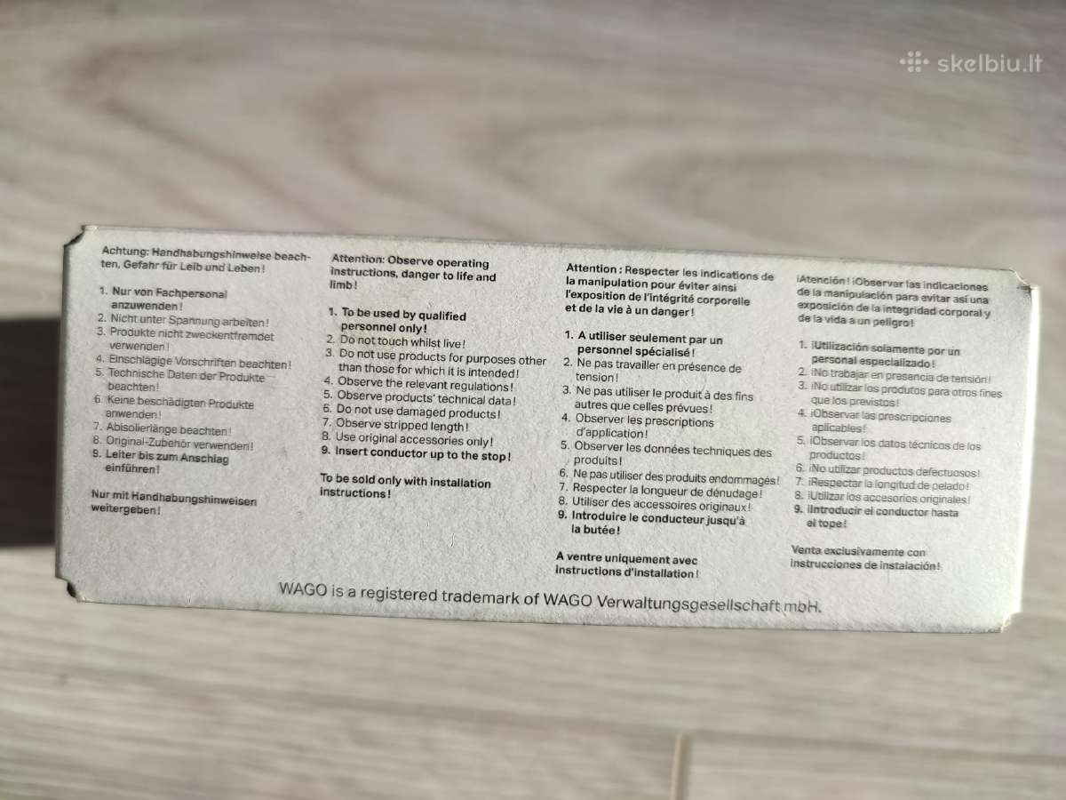 Universali 3 laidu jungtis Wago - nuotraukos Nr. 2