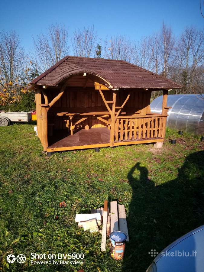 Lauko pavėsinė, šulinio apdaila - nuotraukos Nr. 12