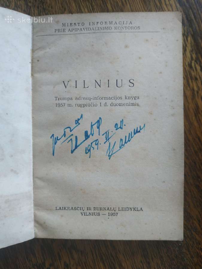 1957 m.vilniaus adresų-informacijos knyga - nuotraukos Nr. 2
