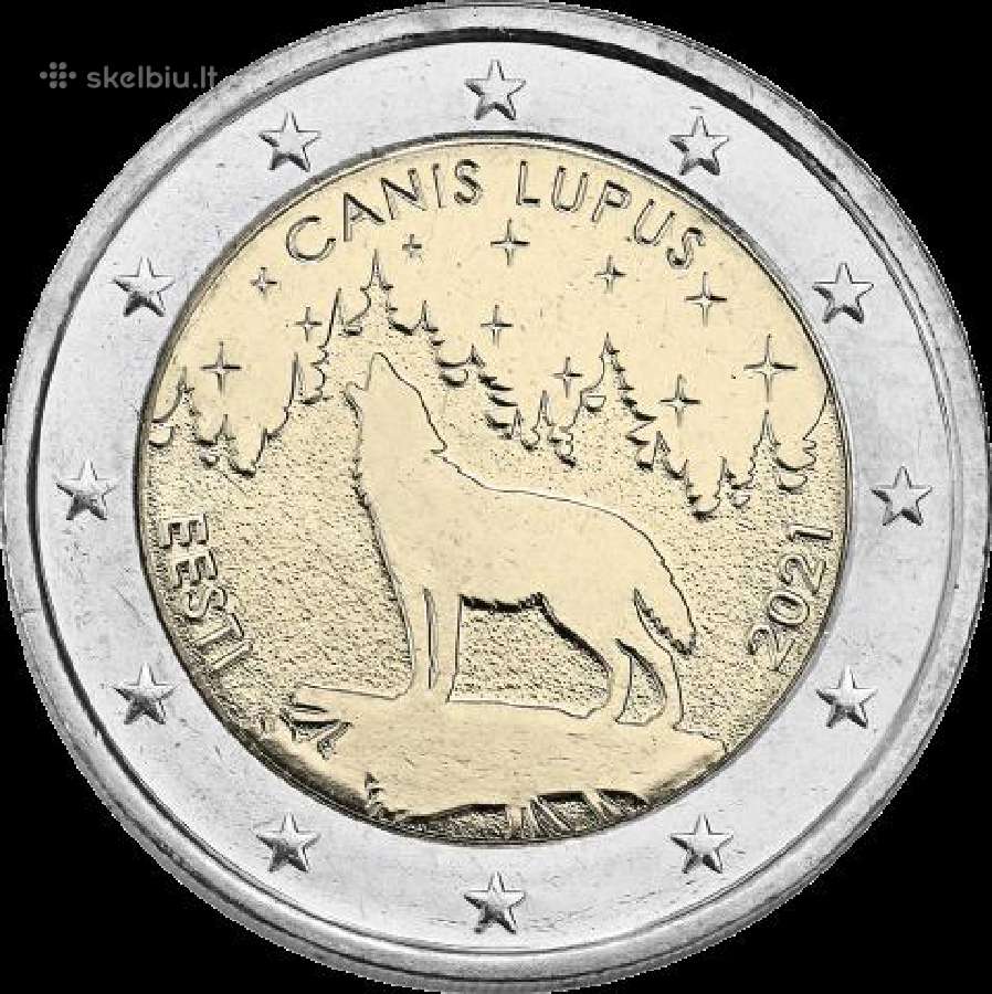 2021 Estija 2 eurų monetos Unc