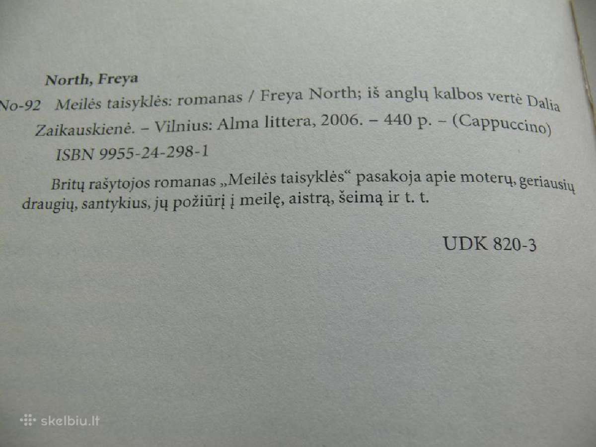 Freya North "Meilės taisyklės" - nuotraukos Nr. 3
