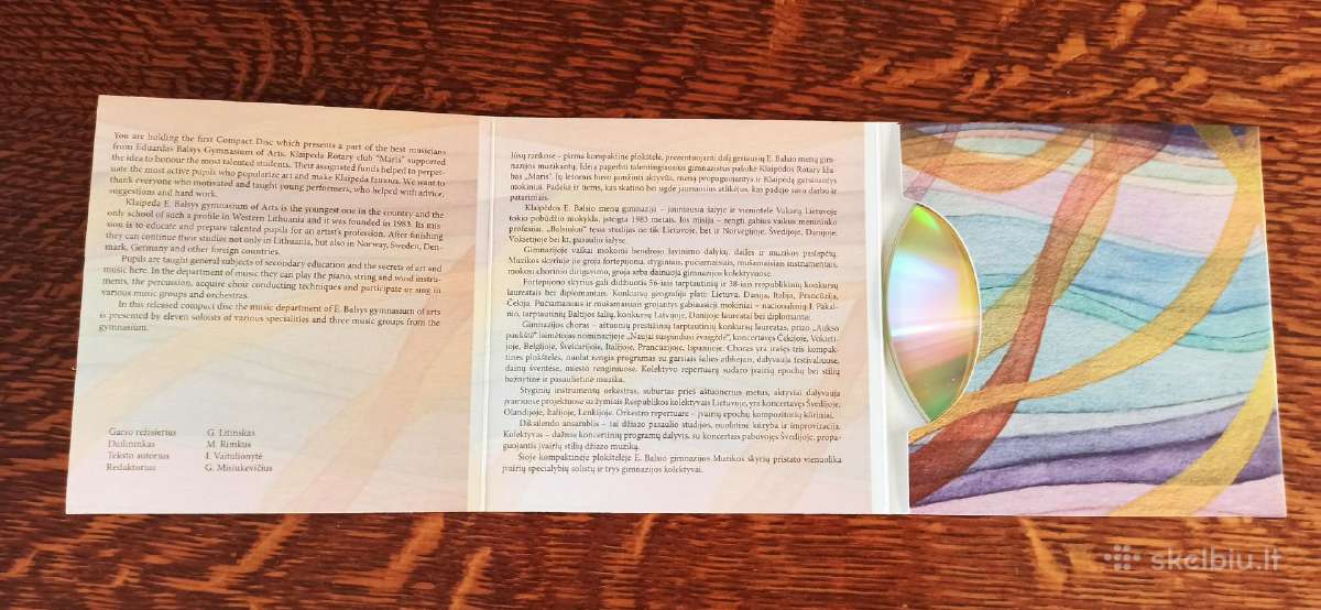 Parduodu CD Klaipedos Eduardo Balsio menu gimnazij - nuotraukos Nr. 3