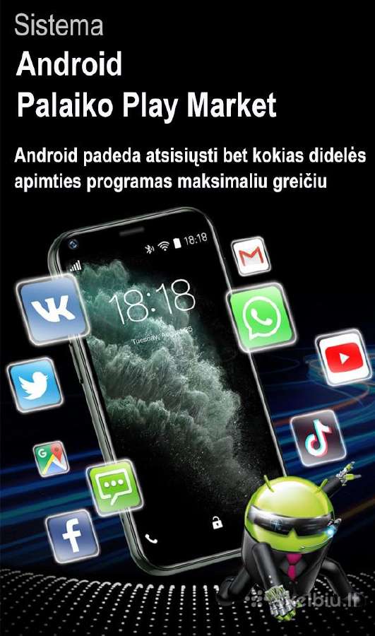 Išmanusis mini telefonas Soyes Xs11 - nuotraukos Nr. 5