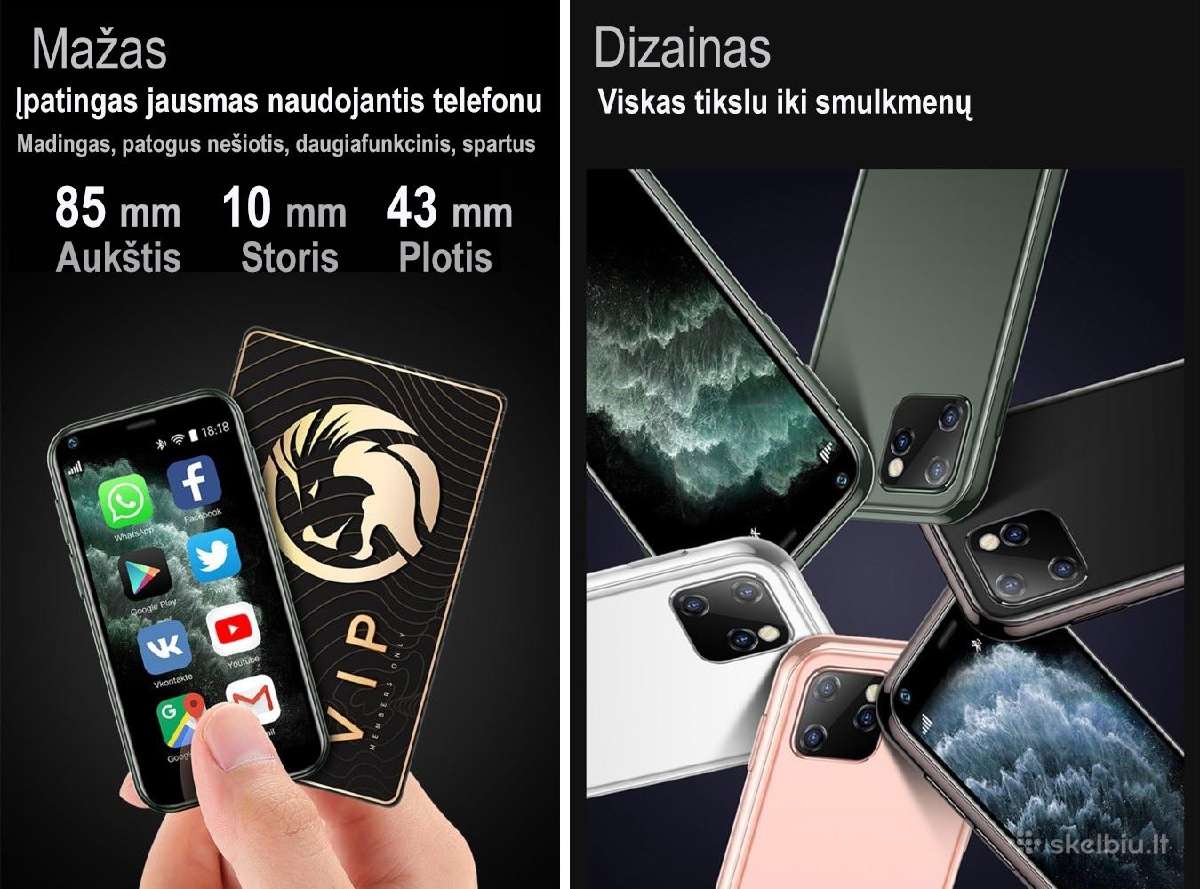 Išmanusis mini telefonas Soyes Xs11 - nuotraukos Nr. 10
