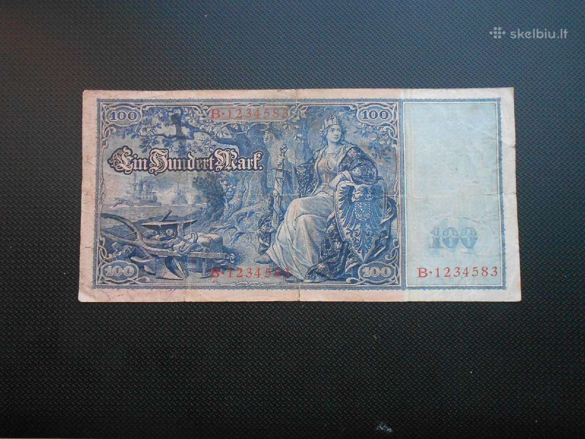 100 markių 1908m Vokietija - nuotraukos Nr. 2