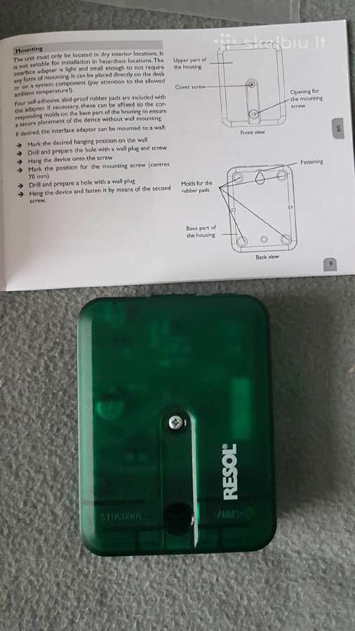 Vbus/usb adapteris Deltasol valdikliams