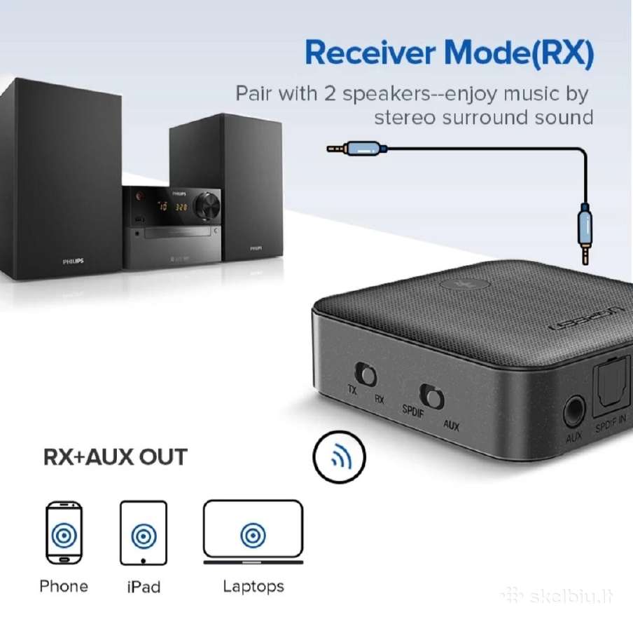 Bluetooth 5.0 adapteris (aptx HD) - nuotraukos Nr. 3
