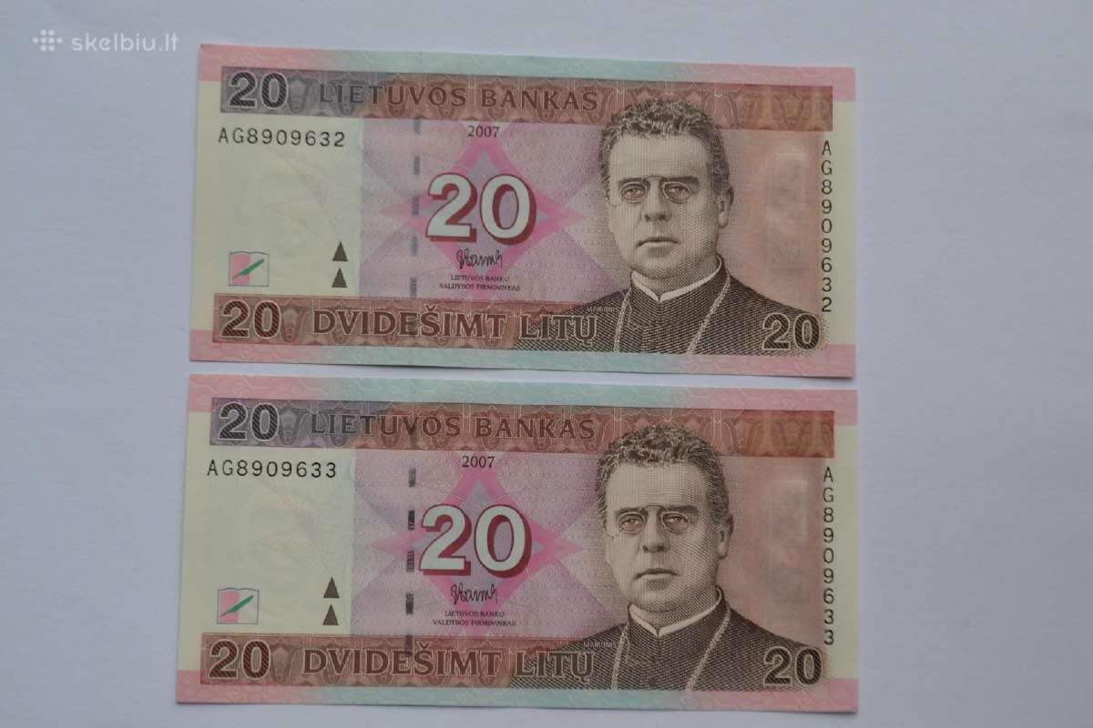 20 litu 2007 m.unc ,agnr632,633