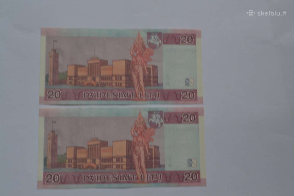 20 litu 2007 m.unc ,agnr632,633 - nuotraukos Nr. 2
