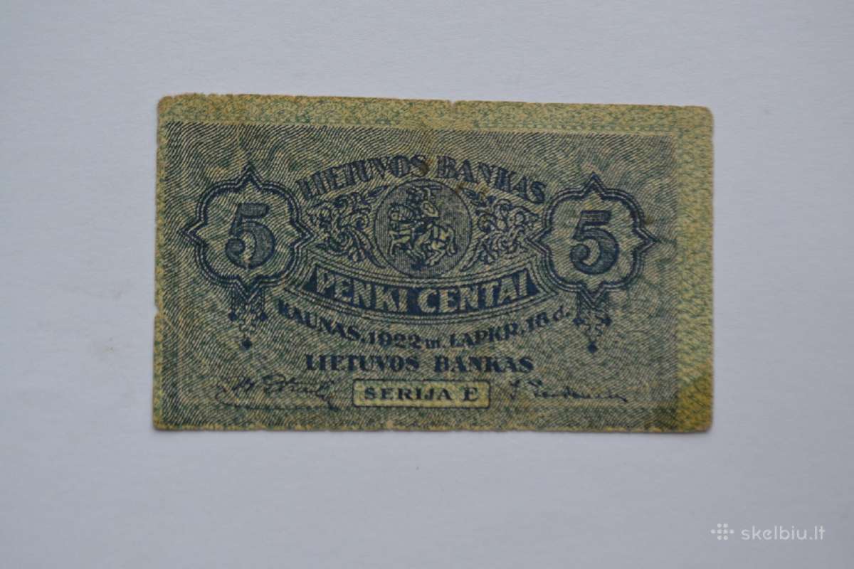 5 centai 1922 m. E
