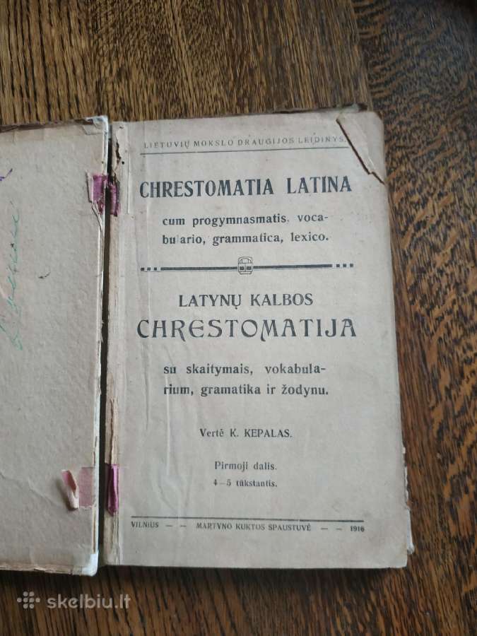 1916 m. Išleista Latynų kalbos chrestomatija - nuotraukos Nr. 2