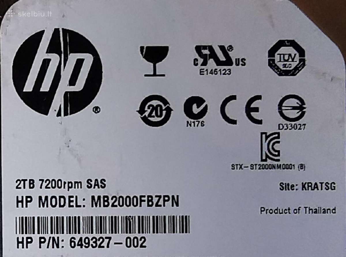 Hp (Seagate Constellation Es) 2tb Sas 7200 3.5 HDD