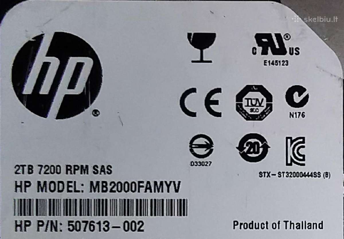 Hp (Seagate Constellation Es) 2tb Sas 7200 3.5 HDD - nuotraukos Nr. 3