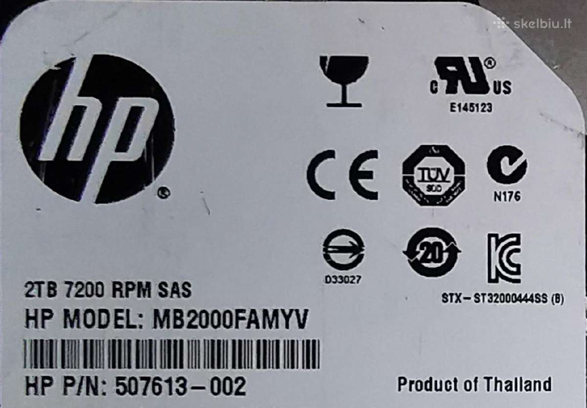 Hp (Seagate Constellation Es) 2tb Sas 7200 3.5 HDD - nuotraukos Nr. 3