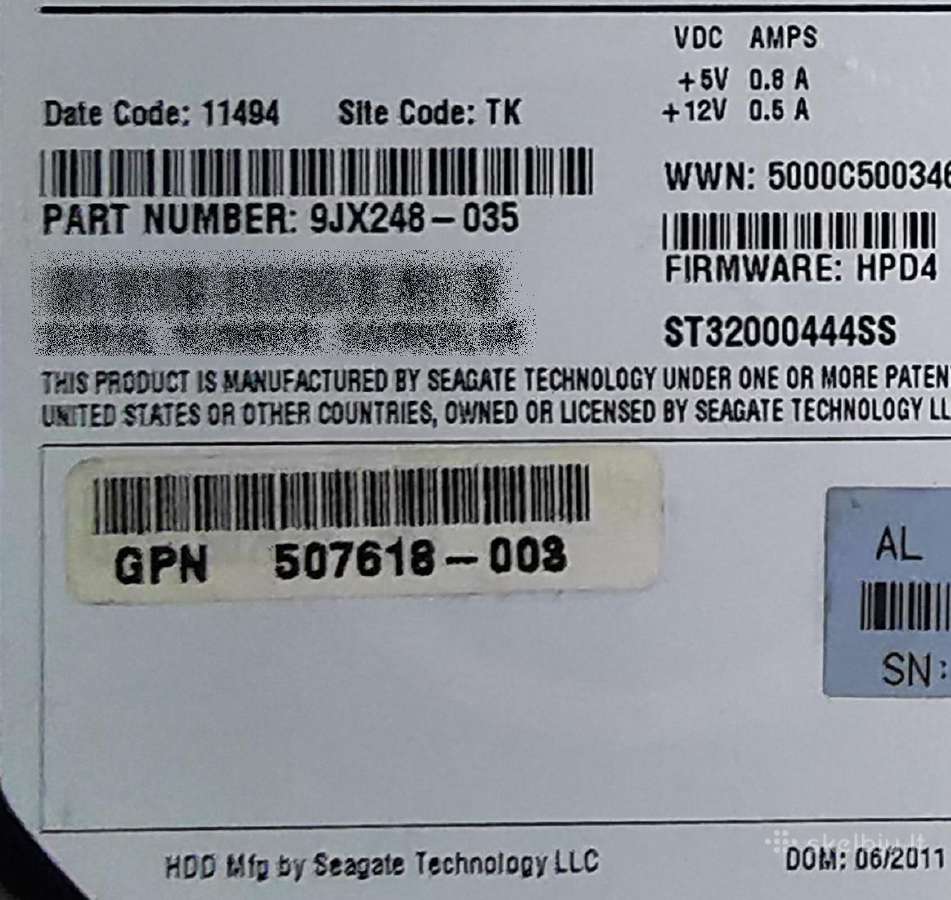 Hp (Seagate Constellation Es) 2tb Sas 7200 3.5 HDD - nuotraukos Nr. 4