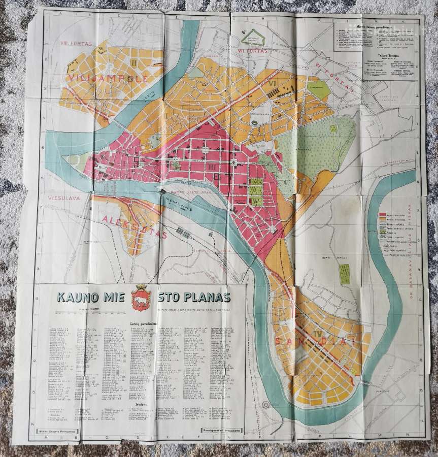 Kauno miesto planas 1100x800 su reklamomis - nuotraukos Nr. 5
