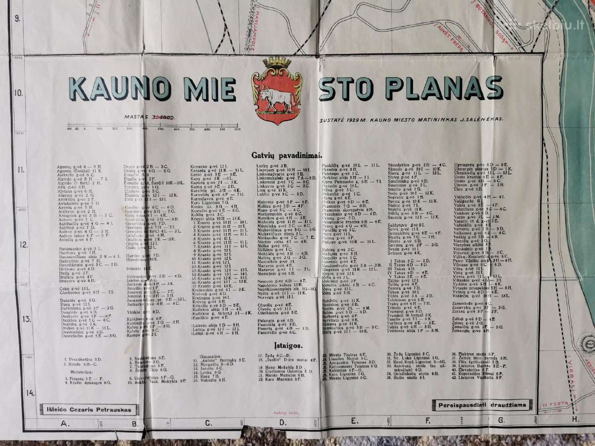 Kauno miesto planas 1100x800 su reklamomis - nuotraukos Nr. 6
