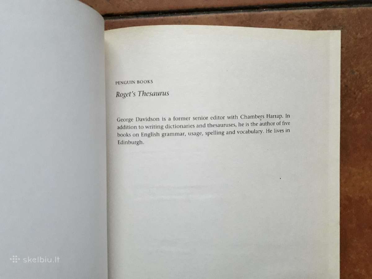 George Davidson " Roget's thesaurus" - nuotraukos Nr. 3