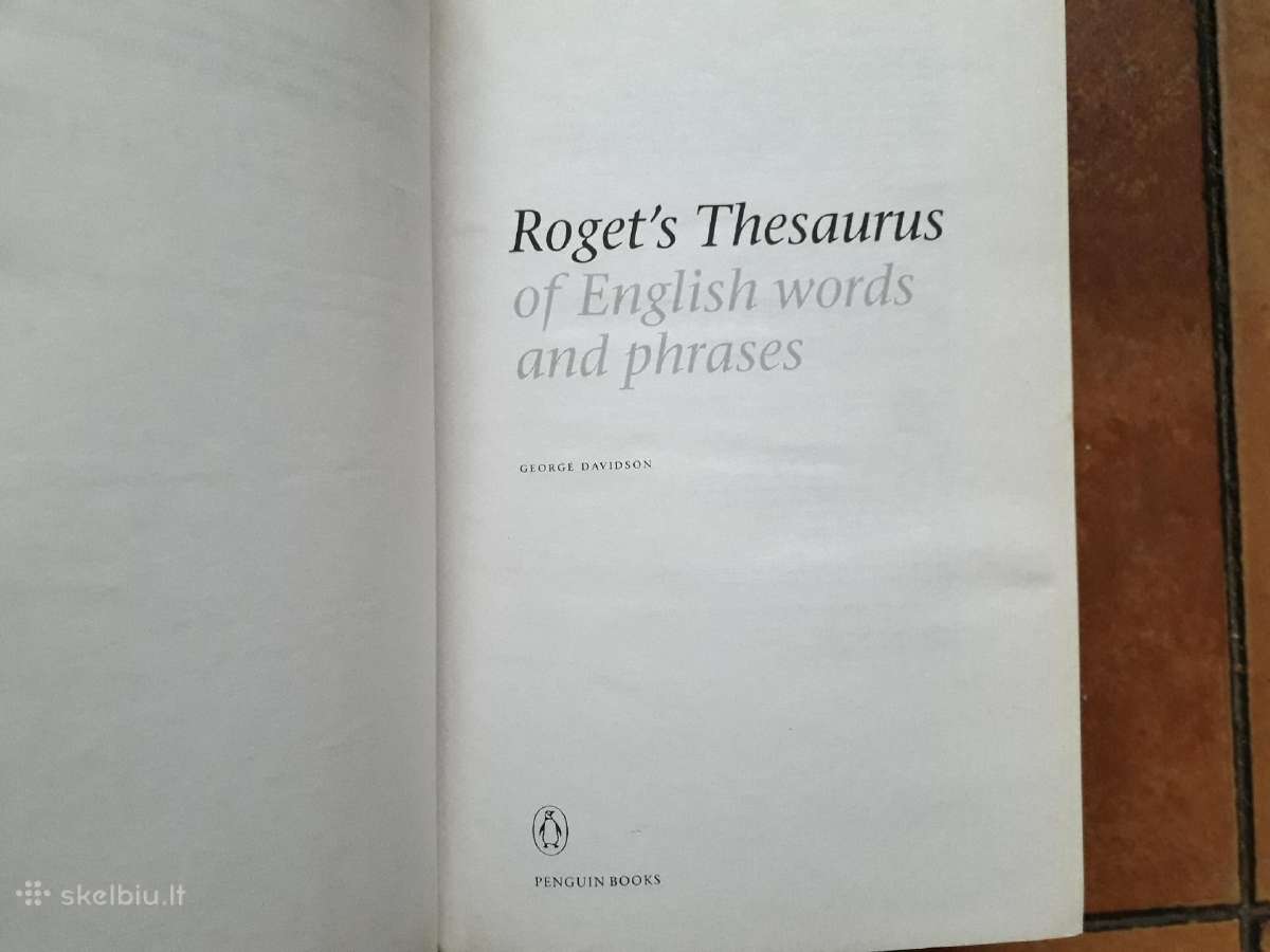 George Davidson " Roget's thesaurus" - nuotraukos Nr. 5