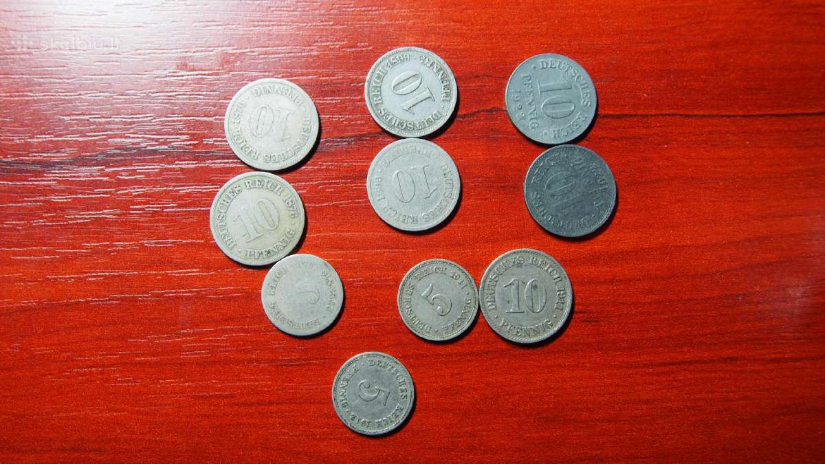 Vokietija,5 ir 10 pfenigų - nuotraukos Nr. 2