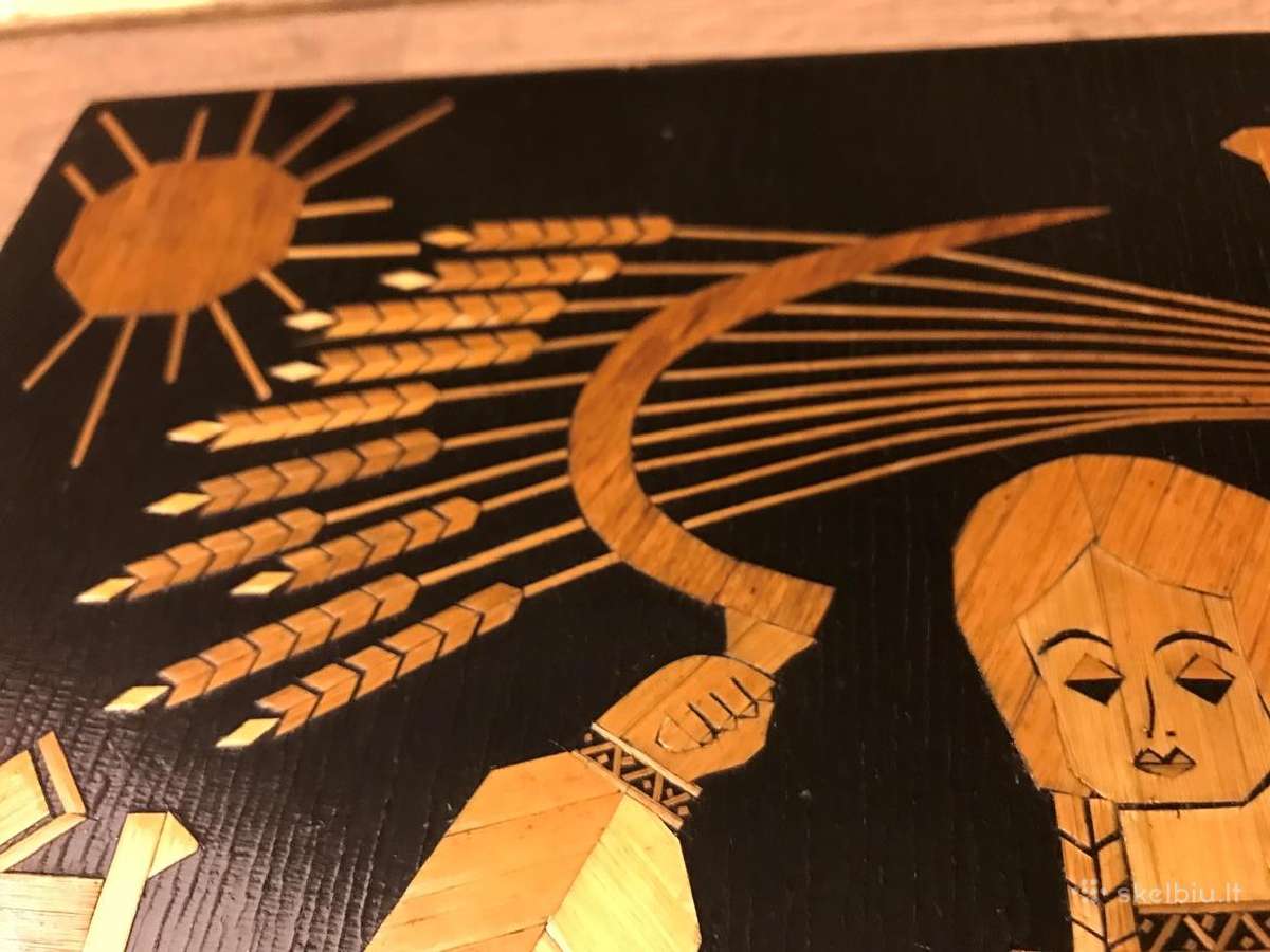 Rankų darbo paveikslas "Mergina su pjautuvu" - nuotraukos Nr. 5