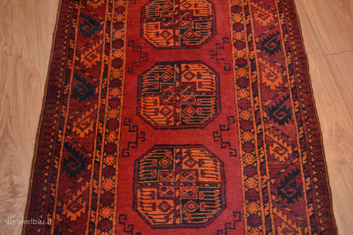 Ranku darbo Afganų kilimas takas 508cm x 88cm - nuotraukos Nr. 5