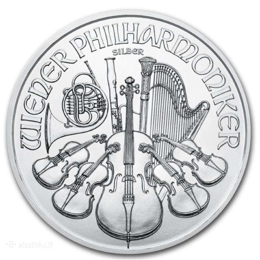 Sidabrinė moneta Philharmoniker, Austrija 2021
