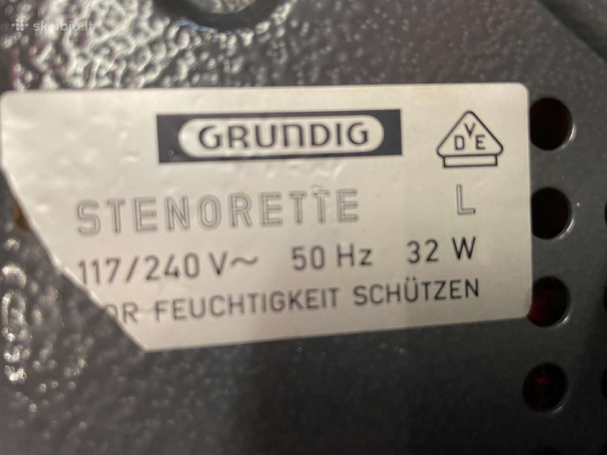 Grundig Stenorette L magnetofonas diktofonas - nuotraukos Nr. 5