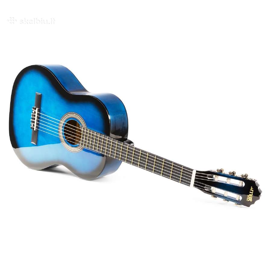 Max Soloart klasikinė gitara mėlyna - rinkinys - nuotraukos Nr. 4