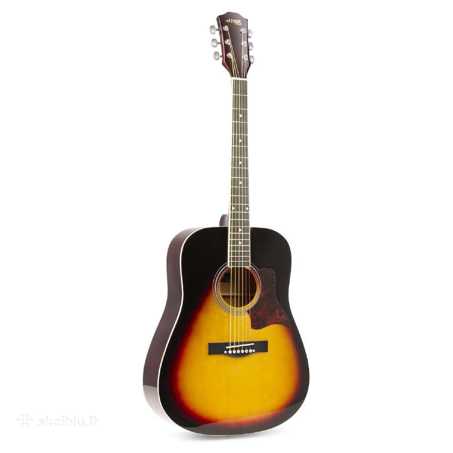 Max Solojam akustinė gitara sunburst - rinkinys - nuotraukos Nr. 2