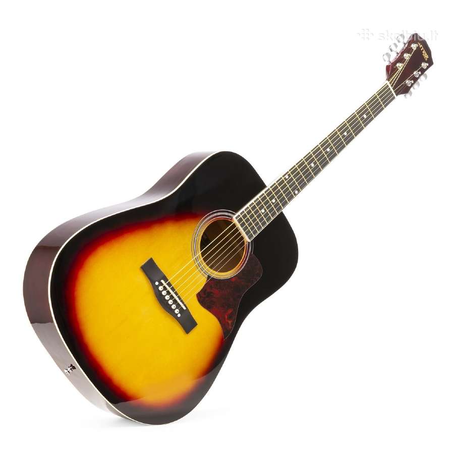 Max Solojam akustinė gitara sunburst - rinkinys - nuotraukos Nr. 3
