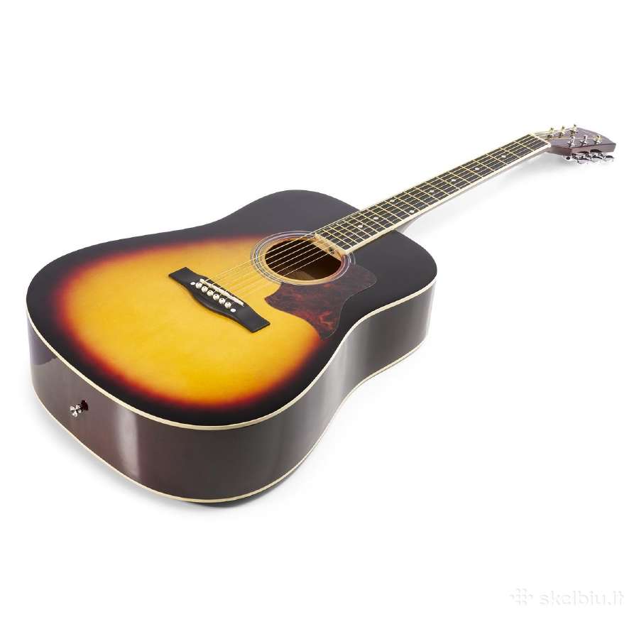 Max Solojam akustinė gitara sunburst - rinkinys - nuotraukos Nr. 5
