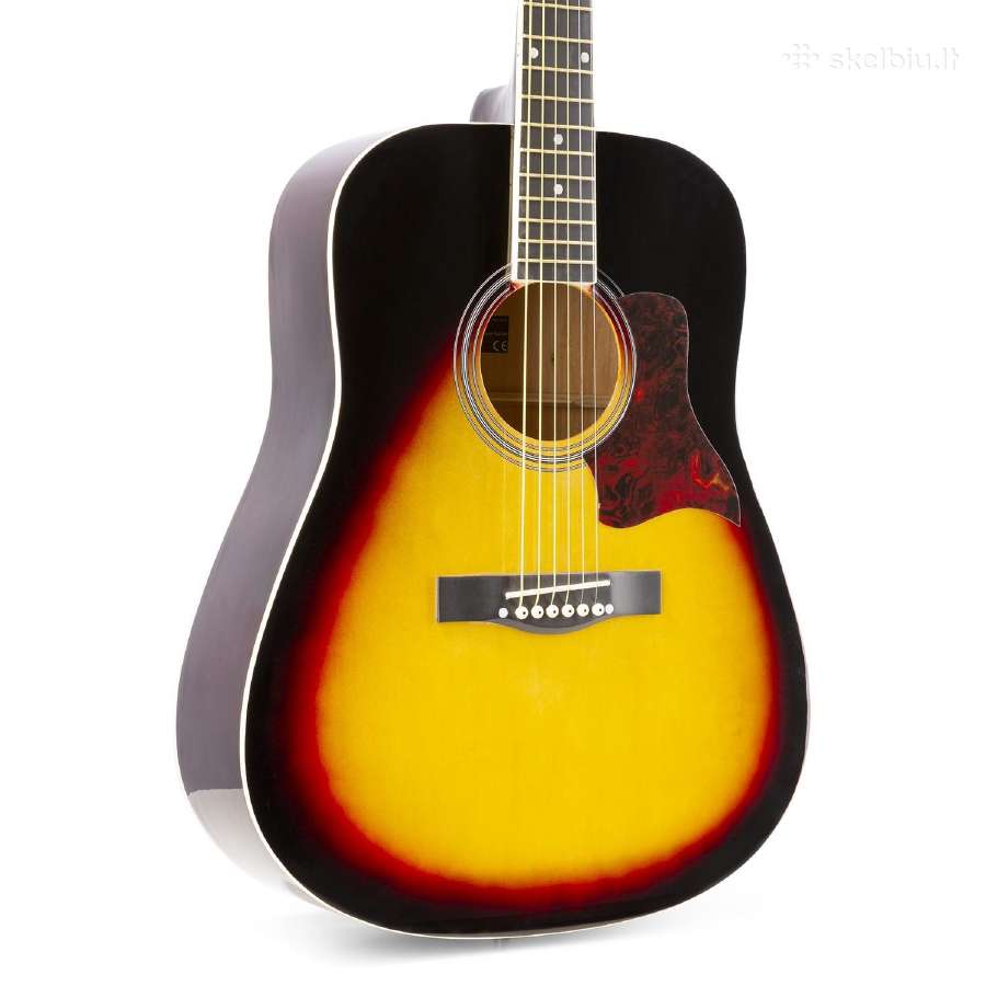 Max Solojam akustinė gitara sunburst - rinkinys - nuotraukos Nr. 6